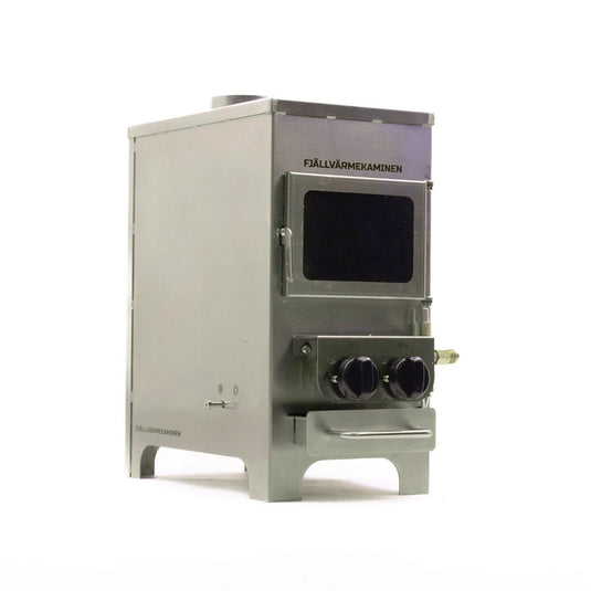 Fjellvarmeovnen med glassrute - Multifuelovn for ved og gass