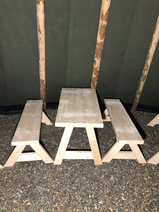 Bord og 2 benker